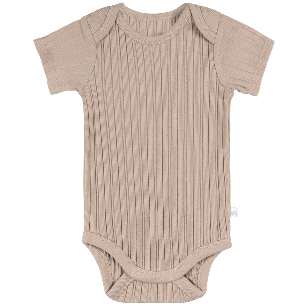 Just Born by Gerber Baby Neutral 3-Pack Kimono Bodysuits - TAN