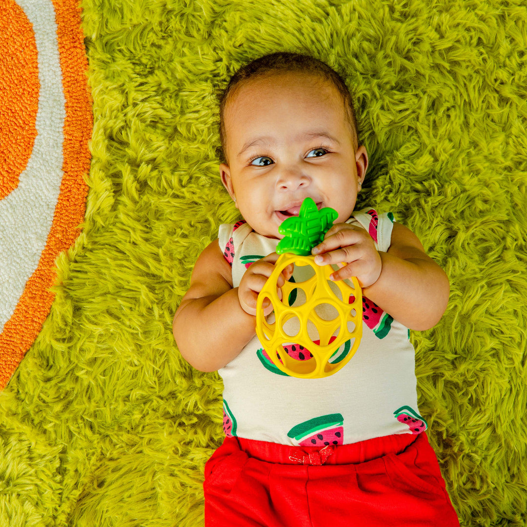 Hold My Own Easy-Grasp Teether Toy – Pineapple