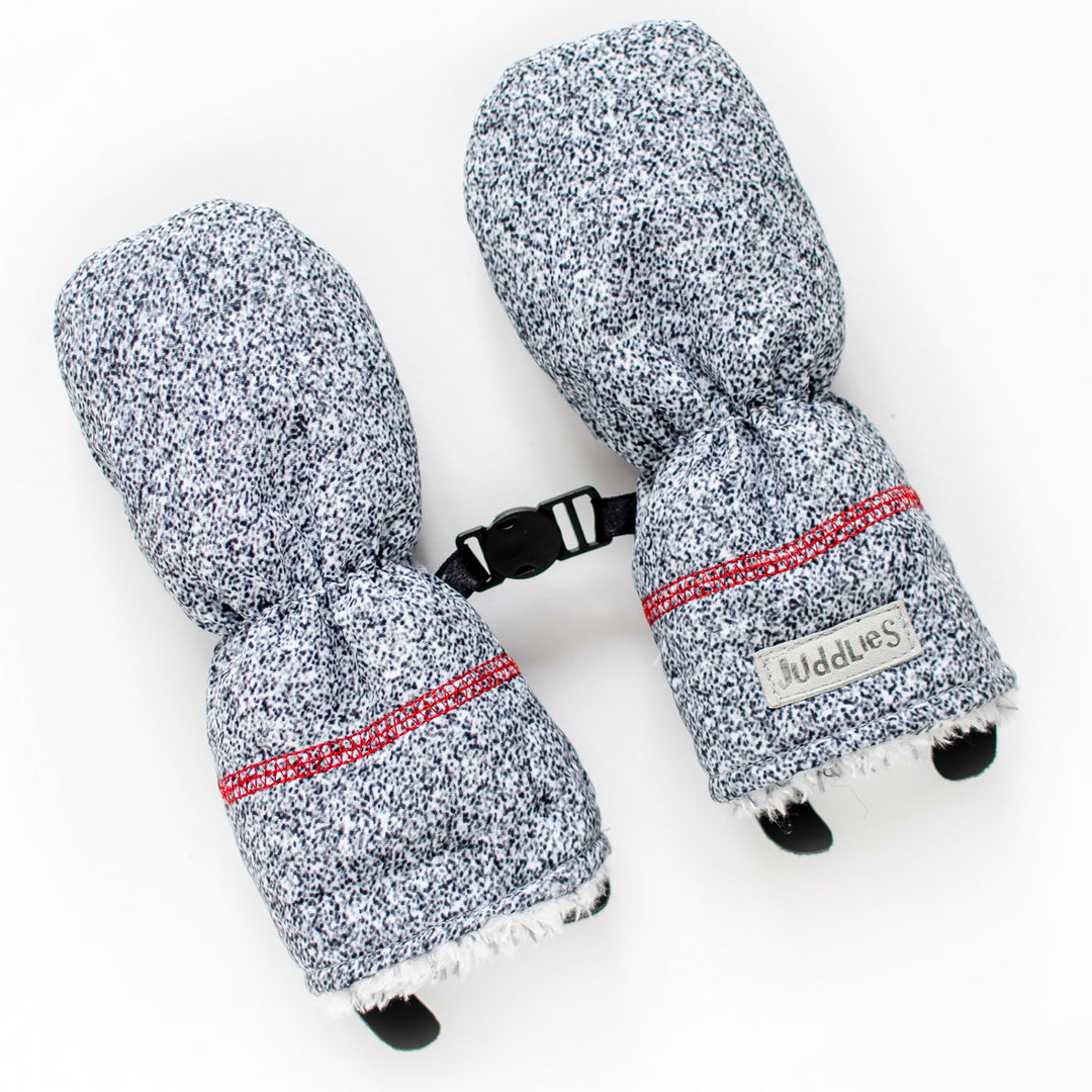 d - Juddlies - Winter Mitts - Salt + Pepper Grey - 0-6M Winter Mitts - Salt + Pepper Grey 821436008916