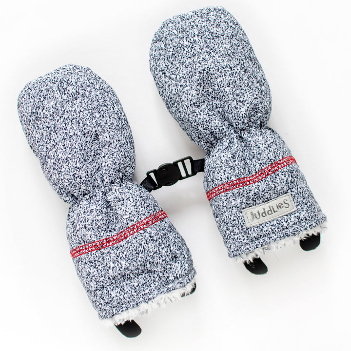 d - Juddlies - Winter Mitts - Salt + Pepper Grey - 0-6M Winter Mitts - Salt + Pepper Grey 821436008916