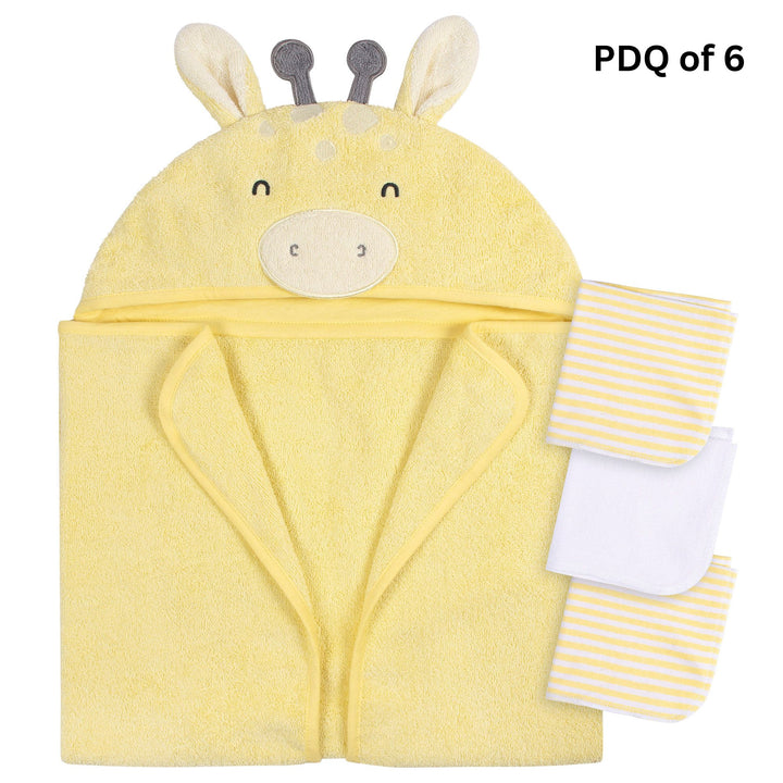 Gerber - OP2326ca - 4pc Bath Set - Yellow Giraffe - PDQ (x6) 4pc Bath Set - Yellow Giraffe - PDQ of 6 units 013618470592