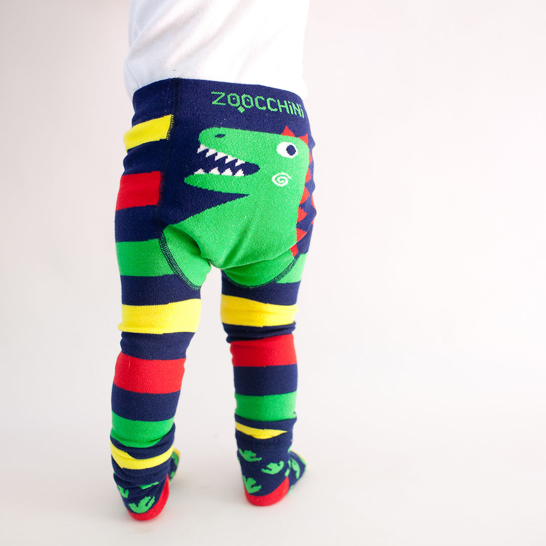 grip+easy™ Comfort Crawler Legging & Sock Set - Devin Dinosaur