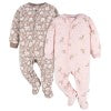 Footed Fleece Blanket Sleepers - 2pk