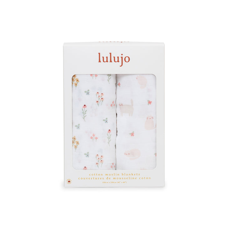 2pk Cotton Muslin Swaddle Blanket - 40x40