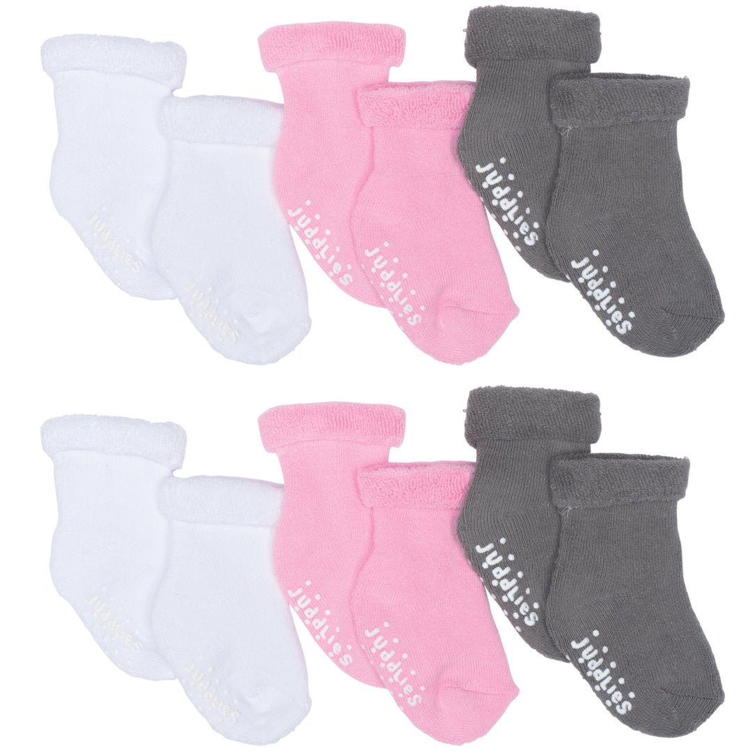 Juddlies - 6pairs Multi Pack Infant Socks - Girls 6 pack Infant Socks - Girls 821436005243