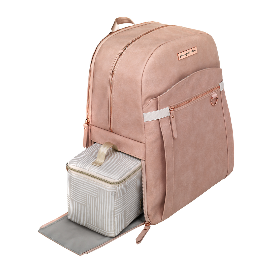 2-in-1 Provisions Backpack Diaper Bag in Toffee Rose