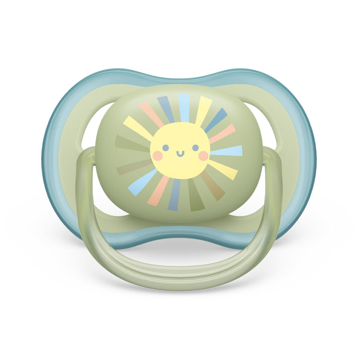 Ultra Air Pacifier - 0-6m - Smiling Sun + Blue Rainbow - 2 pack