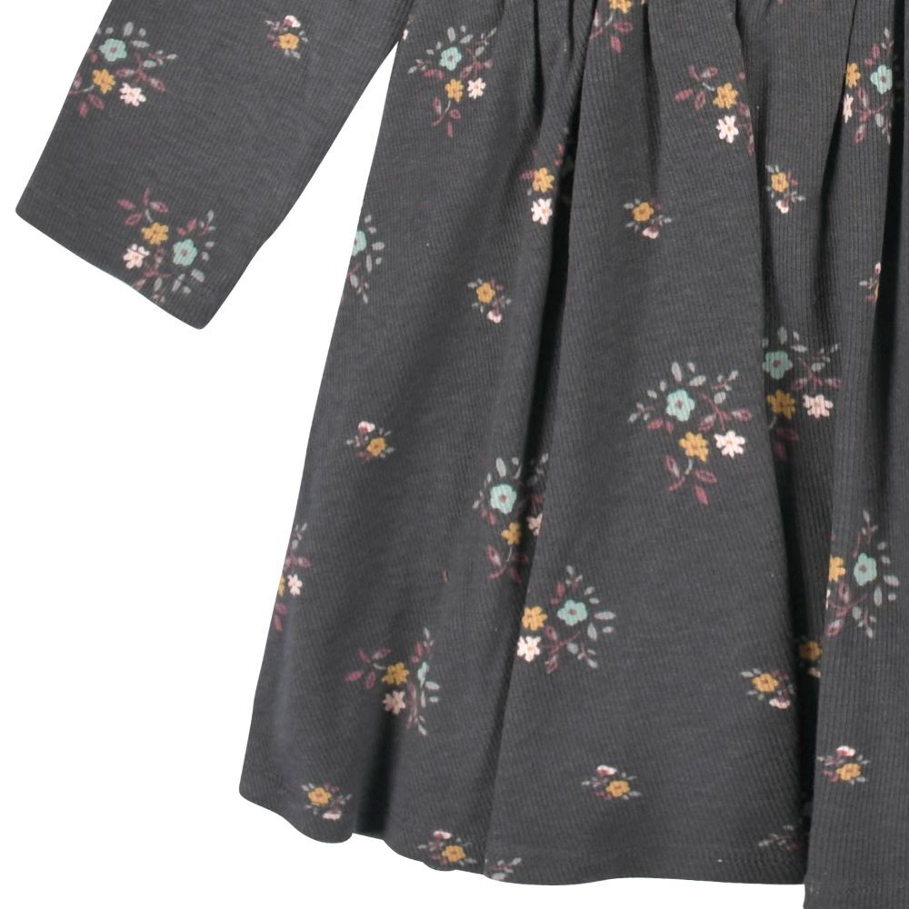 2-Pack Toddler Girls Yellow Floral Long Sleeve Dresses