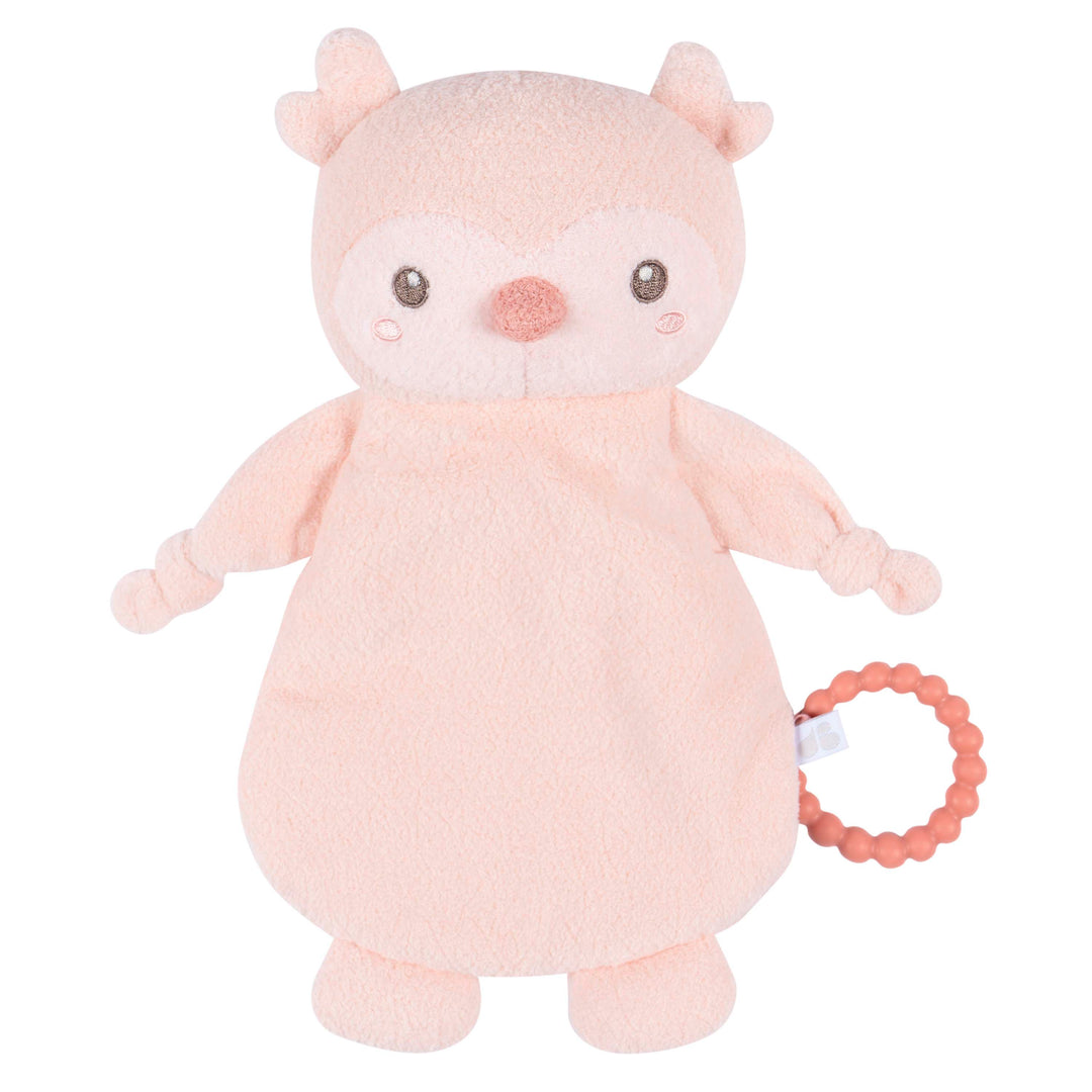 Lovey Security Blanket Owl - Pink