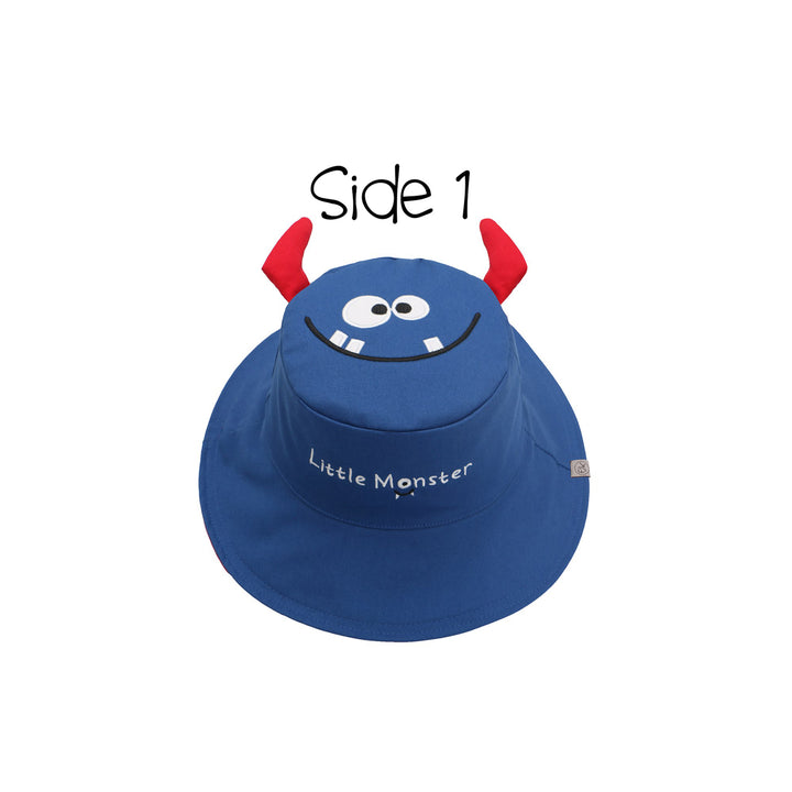 Kids UPF50+ Sun Hat - Monster/Car