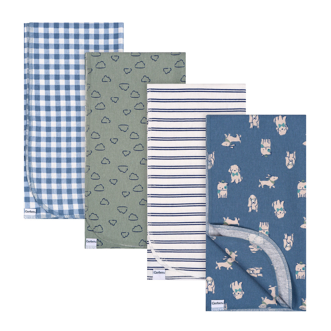 Flannel Receiving Blanket - 4pk