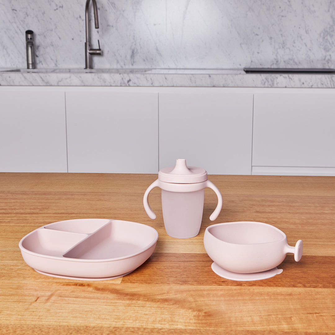 Silicone Bowl + Lid - Blush