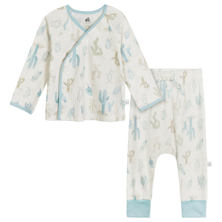 d - Just Born -2pc Shirt + Pant Set - Desert Cactus - 6-9M Just Born 2-Piece Baby Boys Desert Cactus Take Me Home Set 032633137341