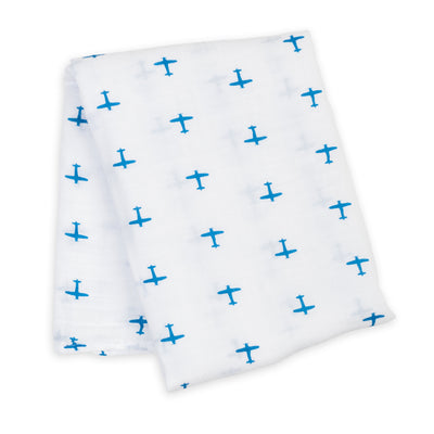 Couverture d'emmaillotage en mousseline de coton - 47 x 47