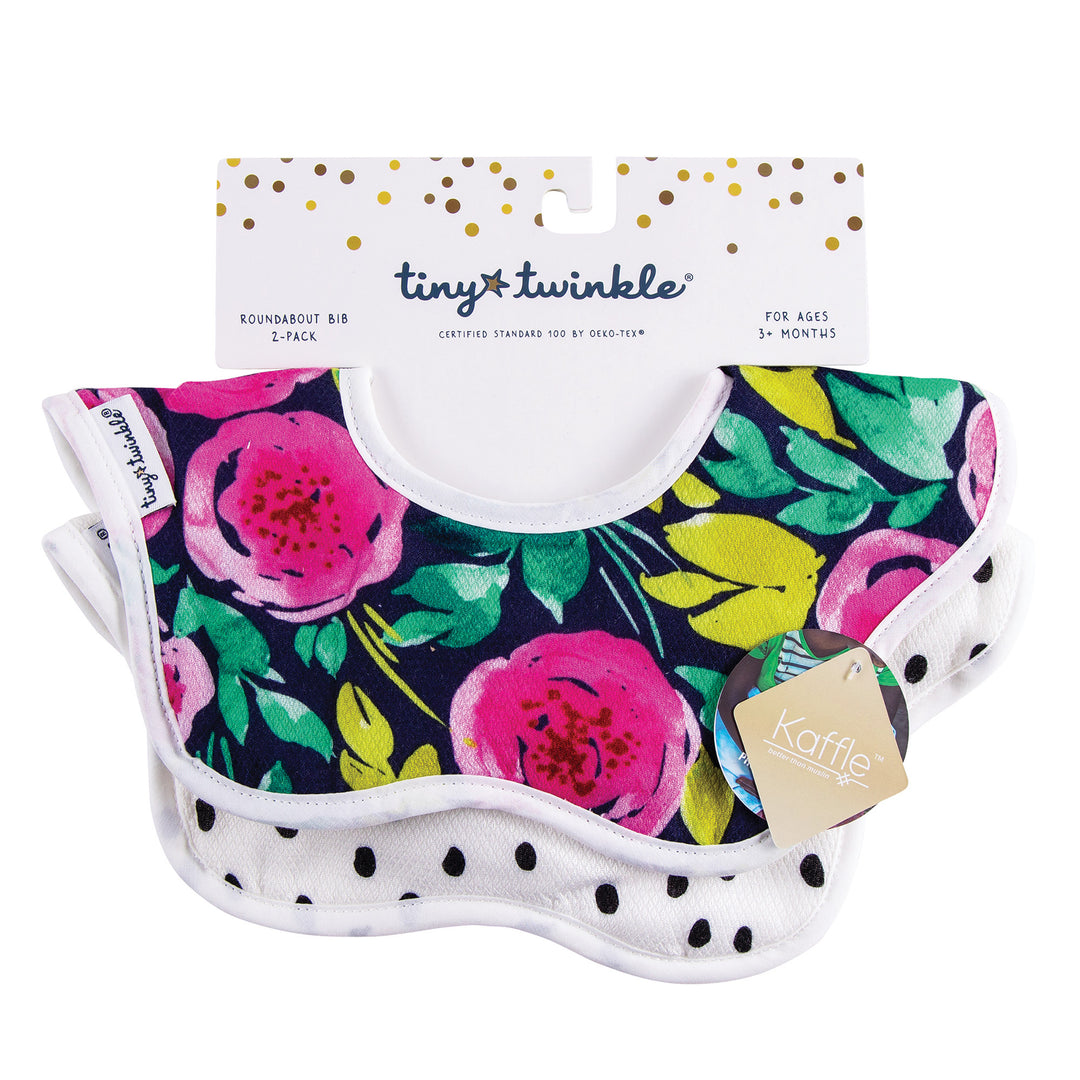 Kaffle Roundabout Bib 2PK - Painted Peony Set