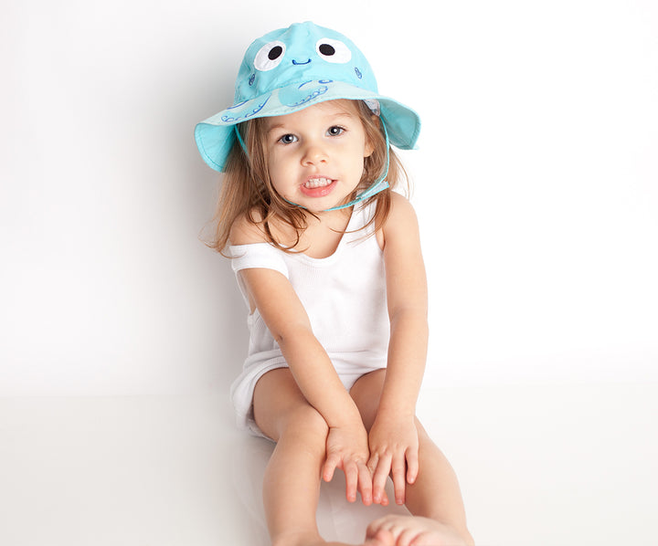 UPF50+ Baby Sun Hat - Octopus