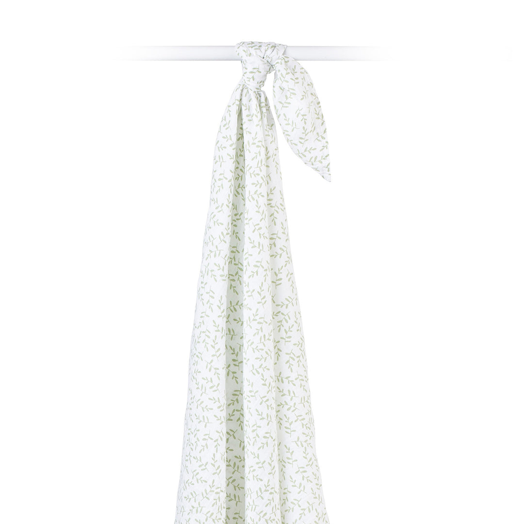 Swaddle Blanket Muslin Cotton LG- Greenery