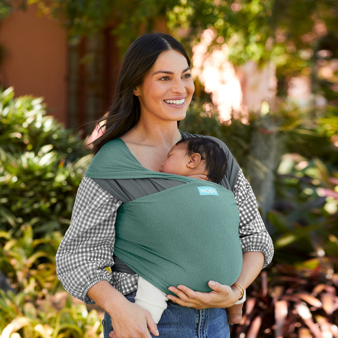 Reversible Wrap Baby Carrier in Jade/Grey