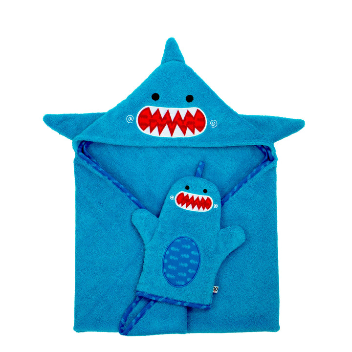 Baby Snow Terry Hooded Bath Towel - Shark