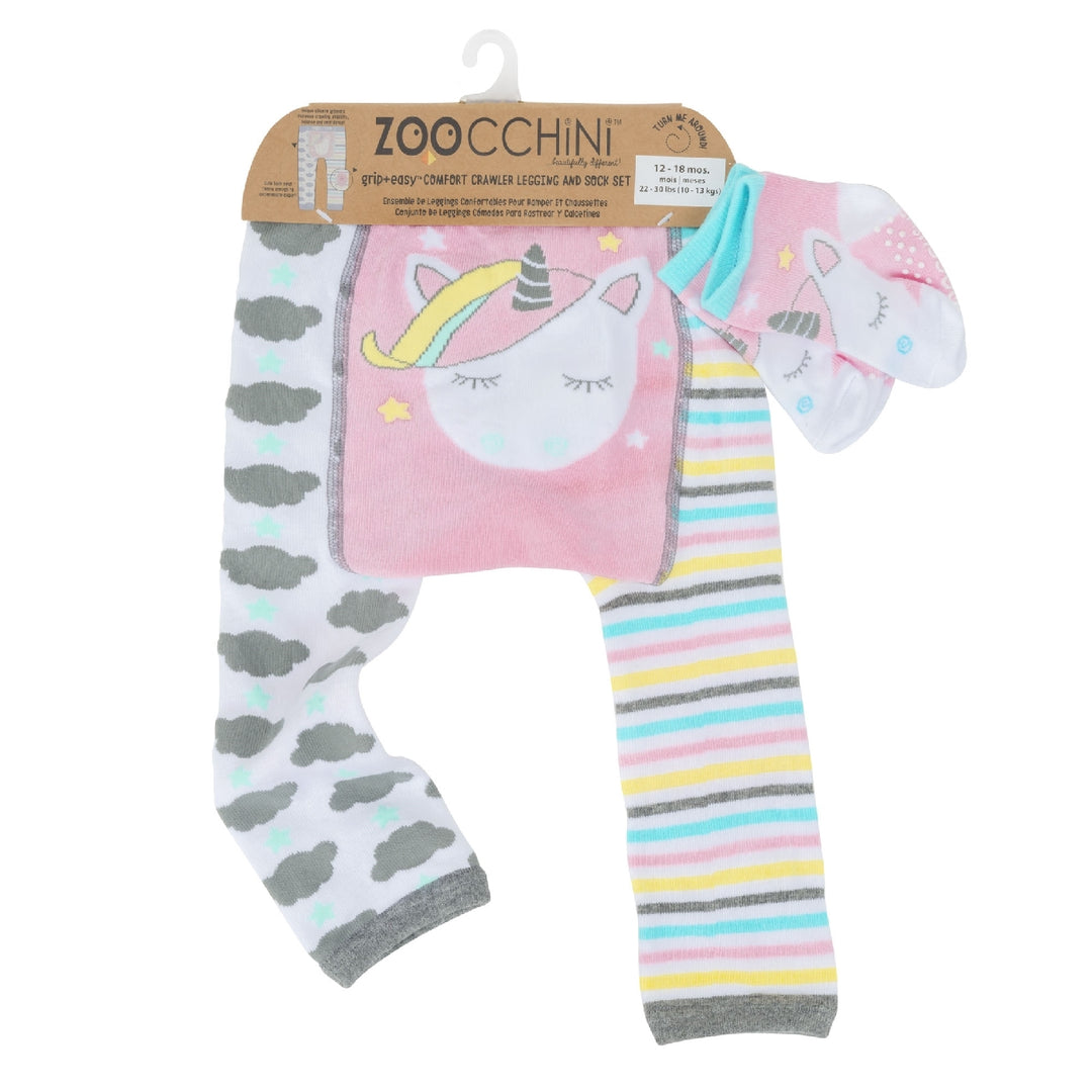 grip+easy™ Comfort Crawler Legging & Sock Set - Allie Alicorn