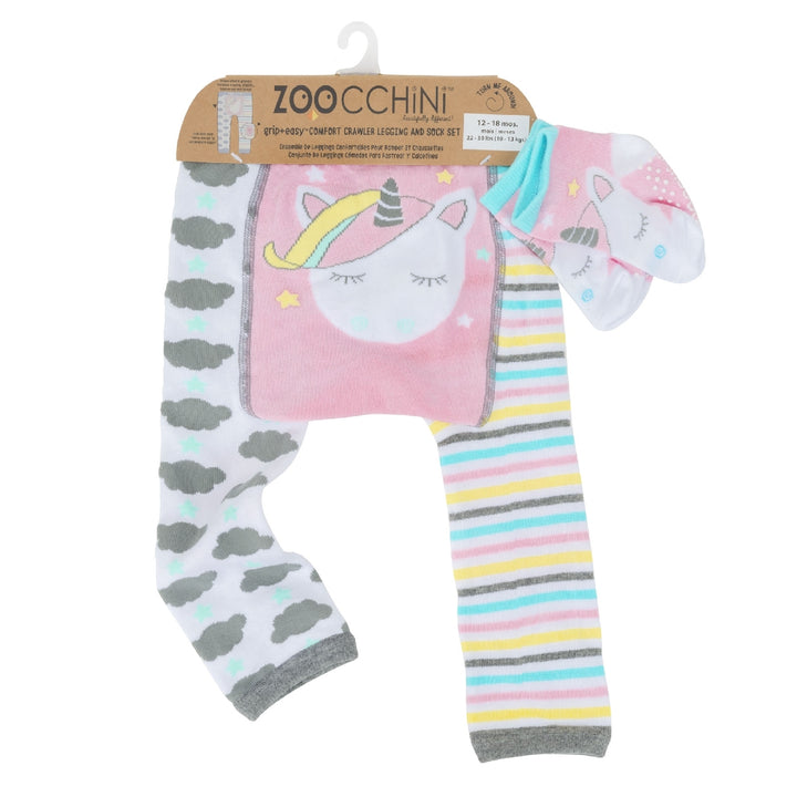 grip+easy™ Comfort Crawler Legging & Sock Set - Allie Alicorn