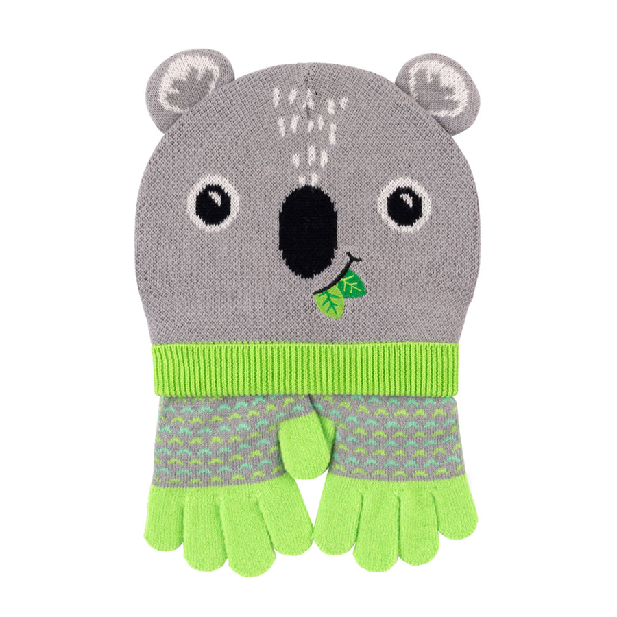 d - ZOOCCHINI - Tdlr-Kids Winter Hat+Gloves Sets-Koala-3-5Y Toddler/Kids Winter Hat/Gloves Sets - Koala 810608031685