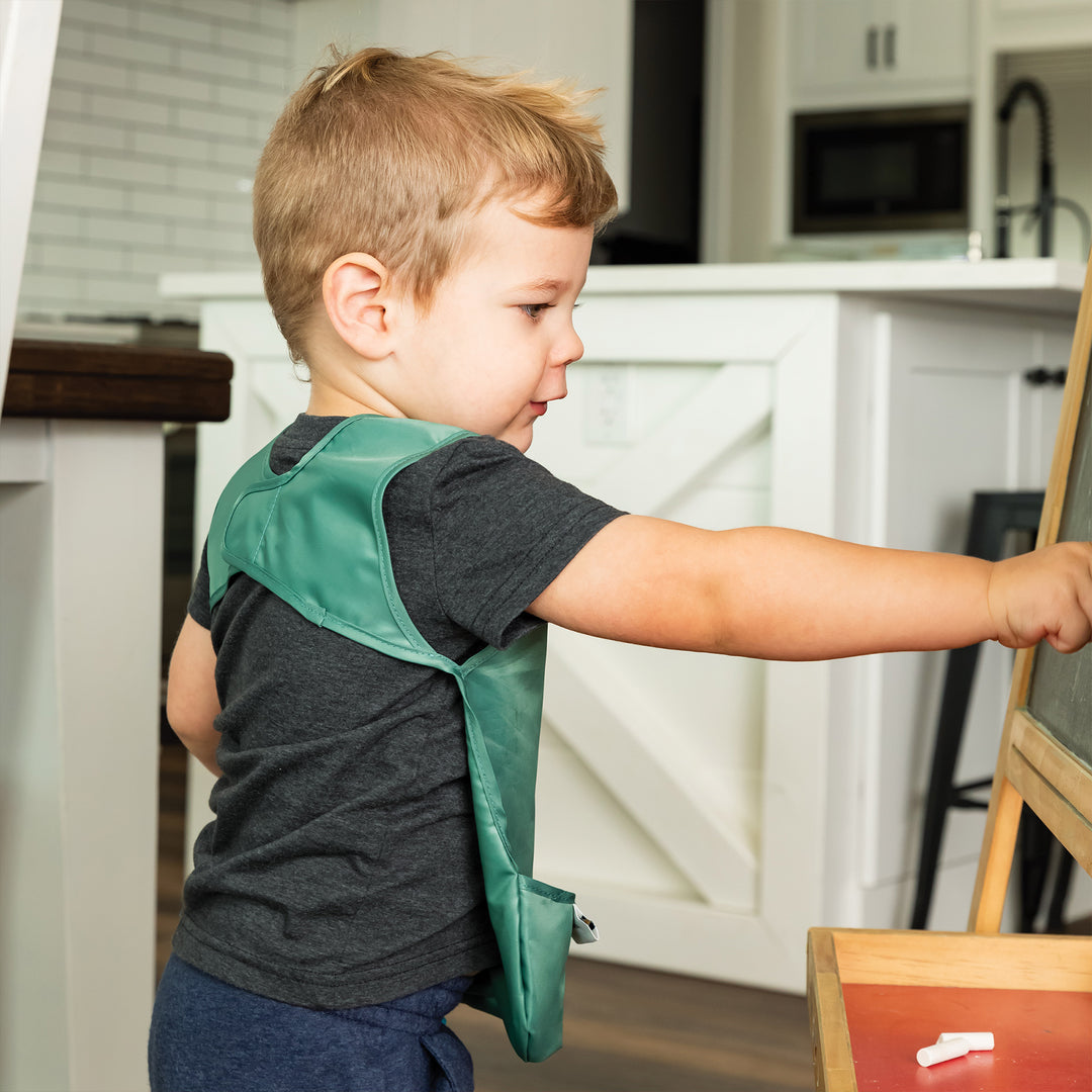 Mess-proof Apron Bib 2 Pack - Slate, Olive