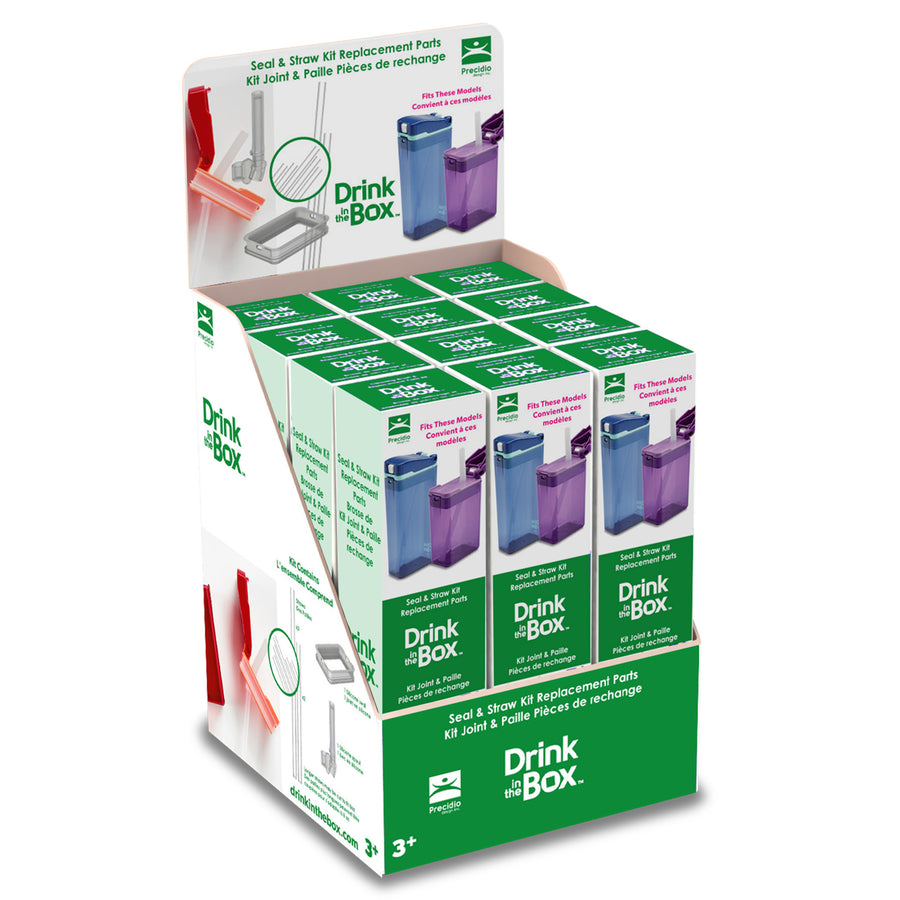 Drink in the Box - Counter Display - Seal + Straw Kit - 12PK Drink in the Box - Seal & Straw Kit Display - 12PKk 055705245225