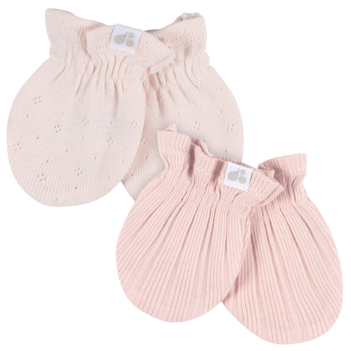 Just Born by Gerber Baby Girl 4-Piece Hat and Mittens - PINK