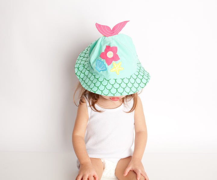 UPF50+ Baby Sun Hat - Mermaid