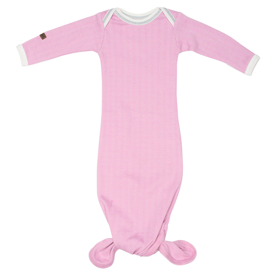 d - Juddlies - Organic Cottage Nightgown -Sunset Pink - 0-3M Organic Cottage Nightgown - Sunset Pink 821436005298