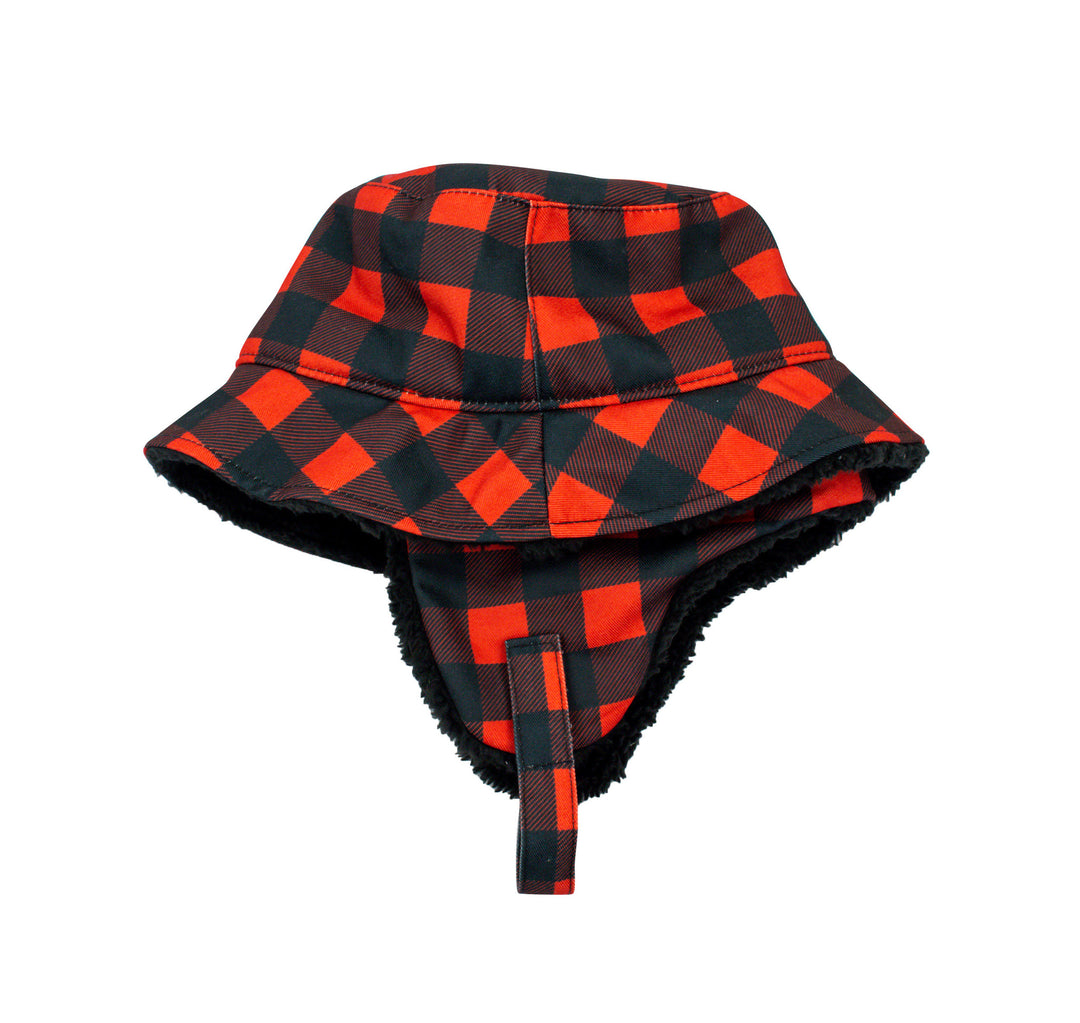 Winter Bucket Hat   Red Buffalo Check