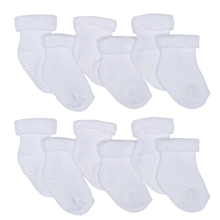 Juddlies - 6pairs Multi Pack Infant Socks - White 6 pack Infant Socks - White 821436005267