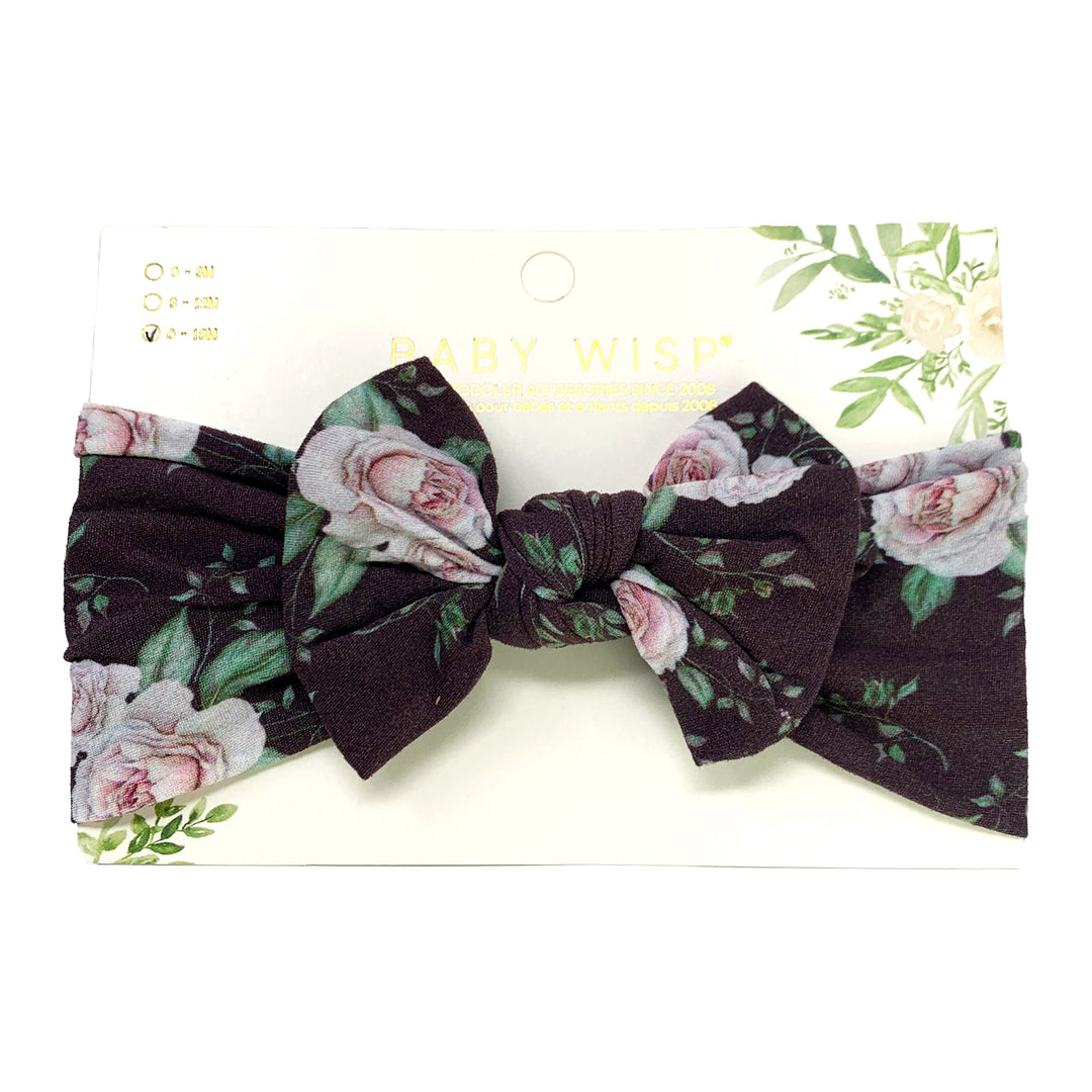 Headband - Nylon Bow - Stormy - 0M+