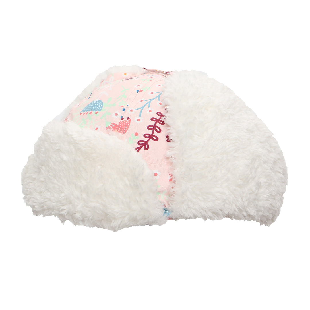 Water Repellent Trapper Hat - Floral Pink