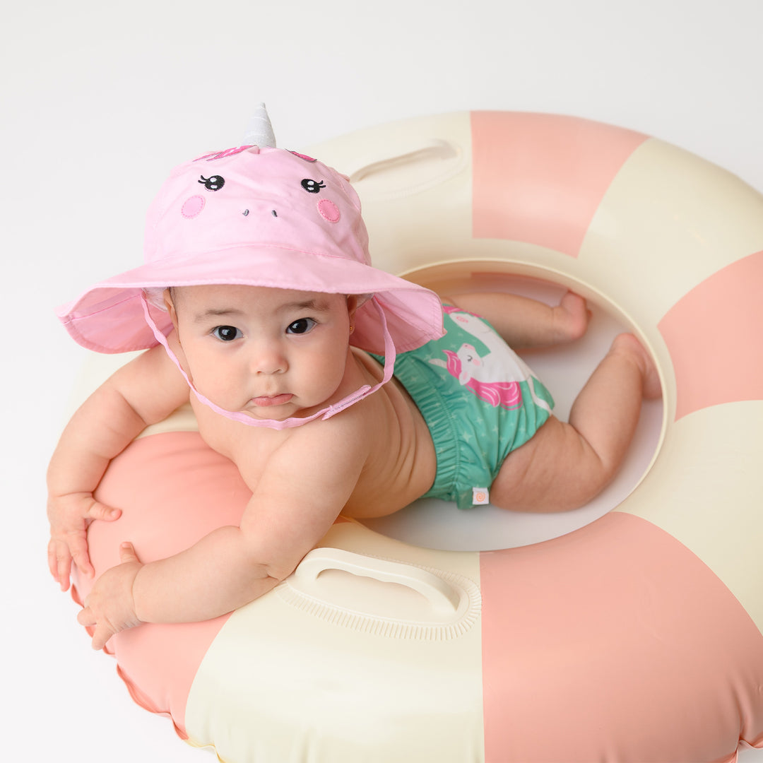 UPF50+ Baby Swim Diaper & Sun Hat Set
