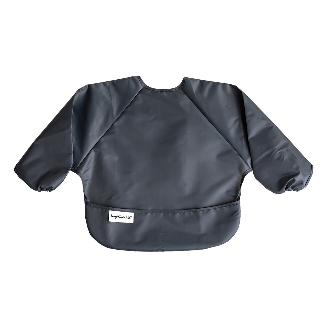 Mess-proof Full Sleeve Bib 2 Pack - Recycled Sage and Charcoal - Small