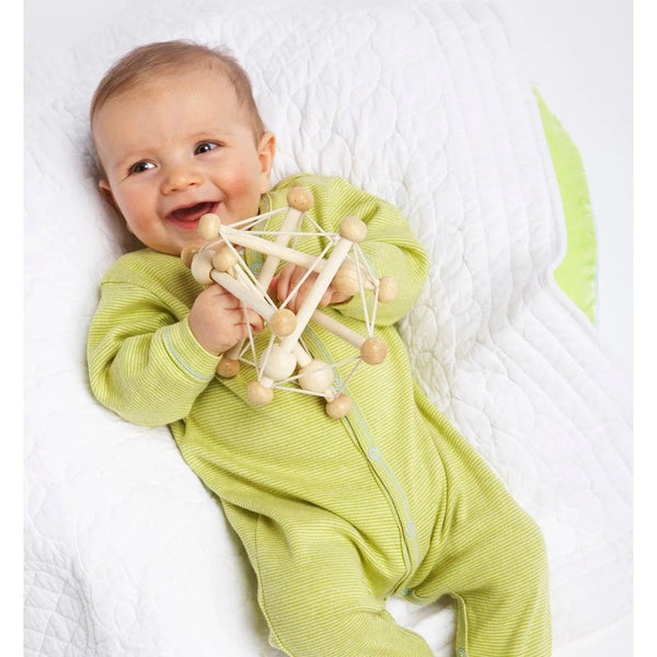 Skwish Rattle+Teether Activity Toy - Natural