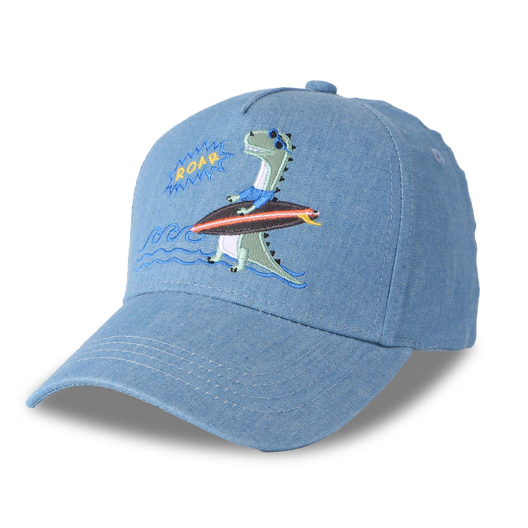 Kids UPF50+ Ball Cap - Surfer Dino