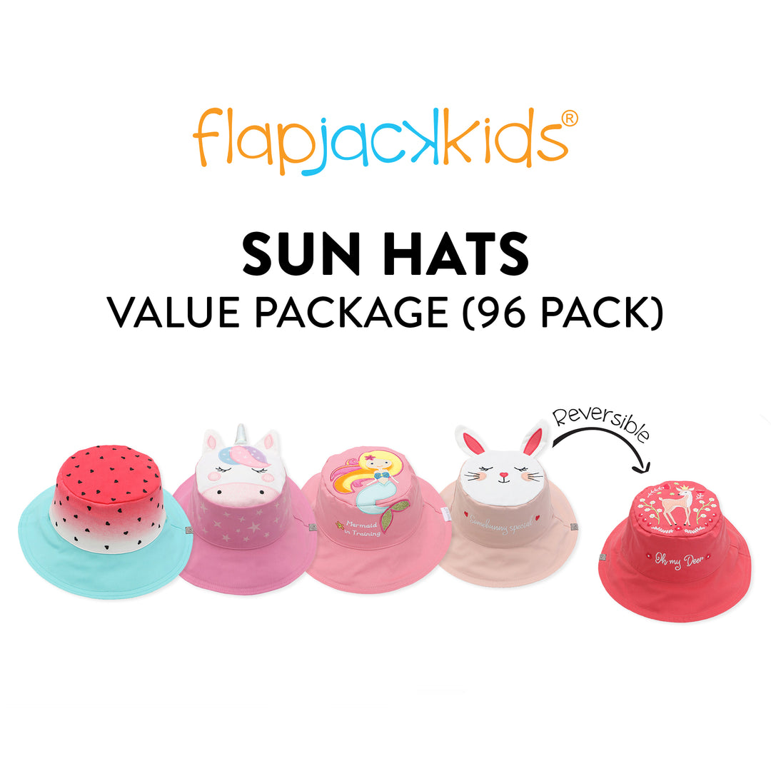 FlapJackKids - Reversible Sun Hats - 15% OFF with 96 Hat buy-in