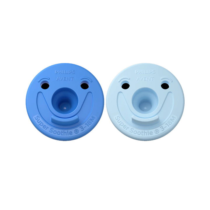 Soothie Pacifier 2 Pack - 3-18M - Sky Blue/Blue