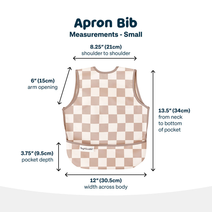 Mess-proof Apron Bib - Brown Checkers