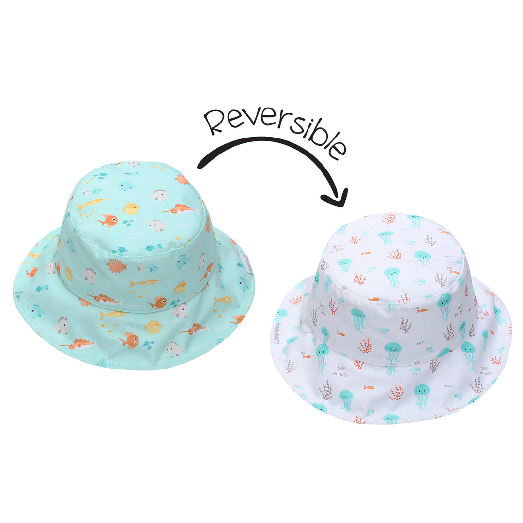 Reversible Kids UPF50+ Patterned Sun Hat