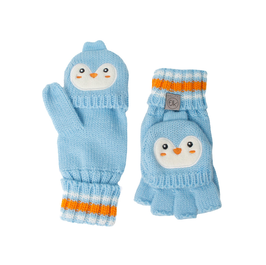 FlapJackKids - Knitted Fingerless Gloves wFlap Penguin 2-4Y Knitted Fingerless Gloves w/Flap - Penguin 990006502304