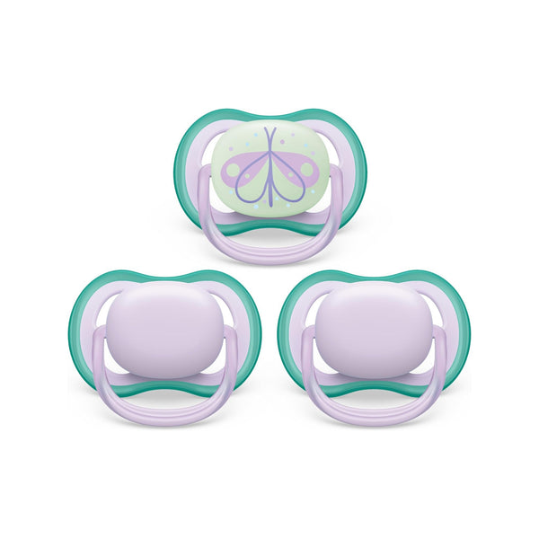 Ultra Air Pacifier Night - 3 Pack - 0-6M Lil/Butterfly