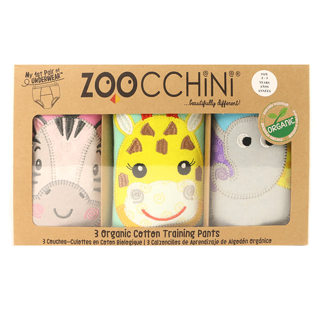 Organic Cotton 3 Piece Potty Training Pants - Zoo Friends