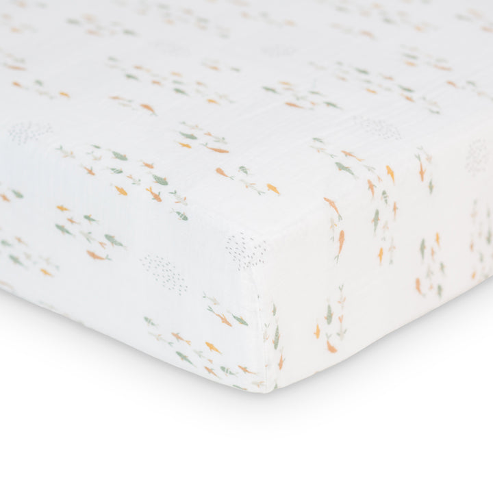 Lulujo - Boho - Crib Sheet - Fish Crib Sheet - Boho - Fish 628233457103