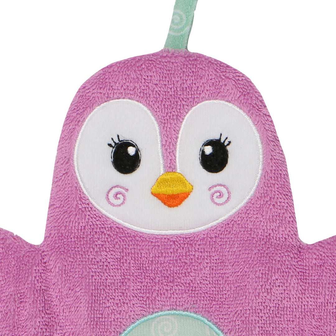 Baby Snow Terry Bath Mitt - Penny Penguin 0-18M