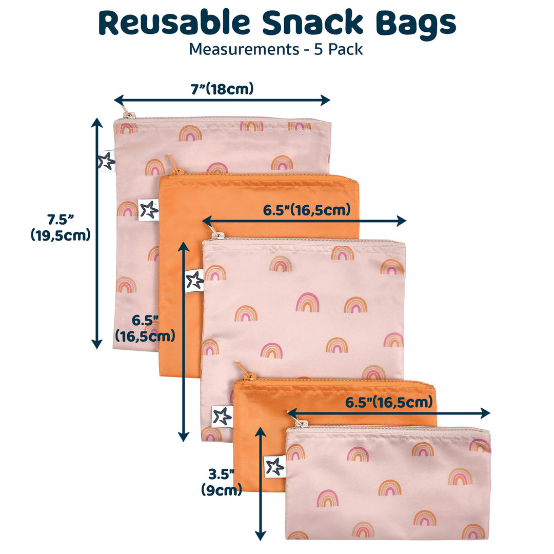 Reusable Snack Bags - 5pk