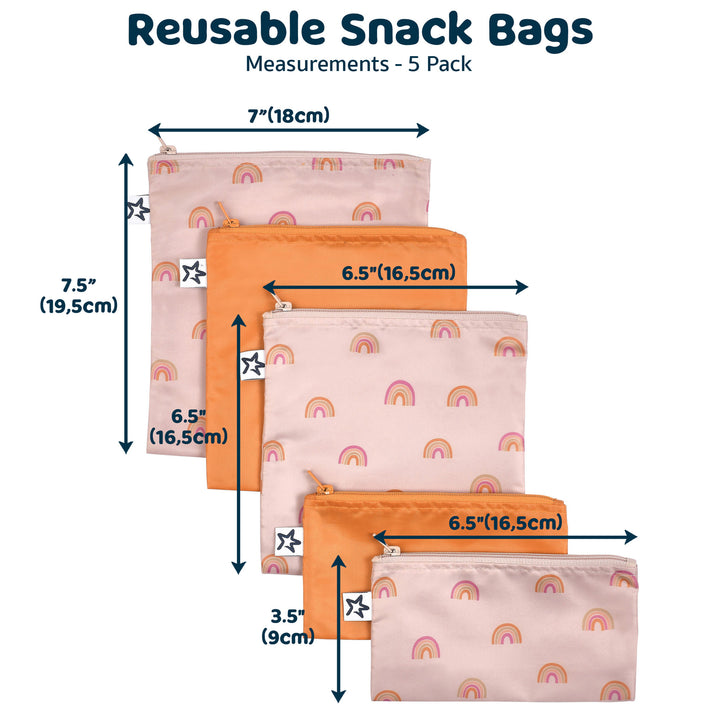 Reusable Snack Bags - 5pk